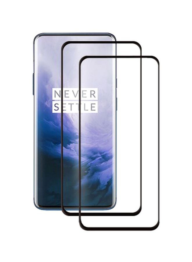 MARGOUN Pack Of 2 Tempered Glass Screen Protector For OnePlus 7 Pro Black/Clear - Image 1