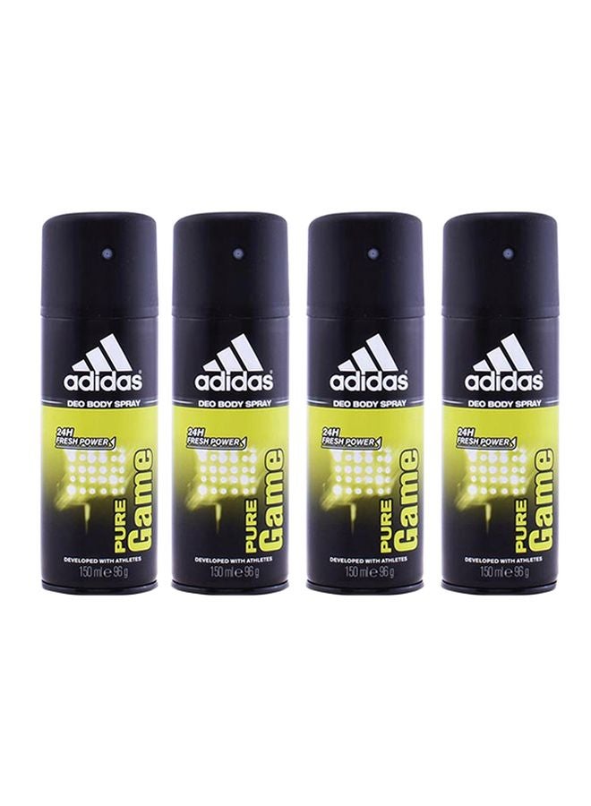 4-Piece Pure Game Deodorant Spray 600ml