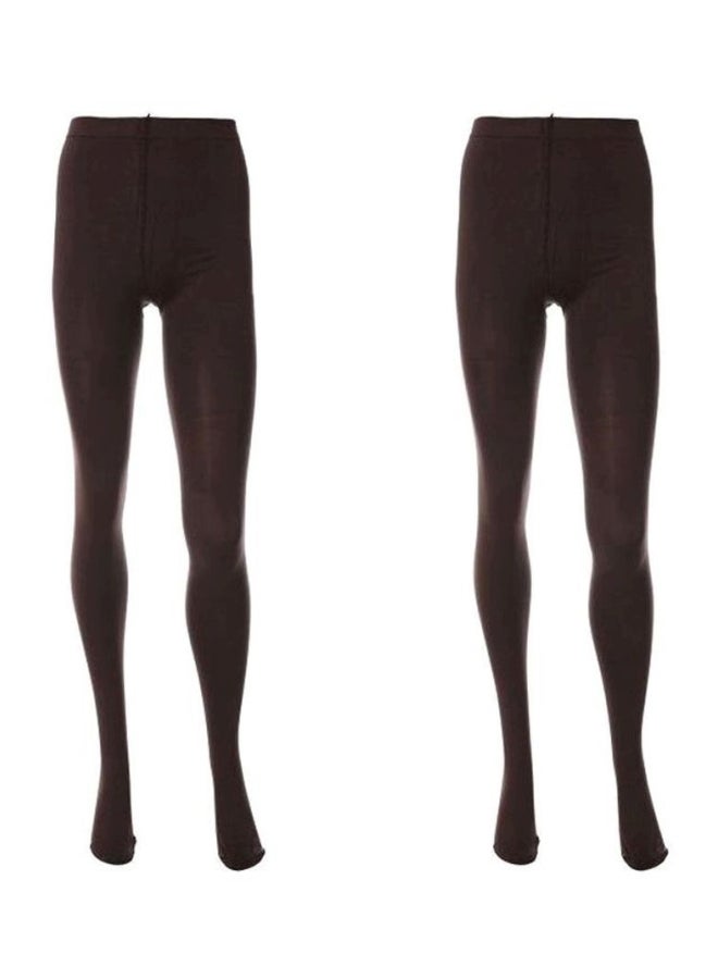 bent bashh 2-Pieces Voile Lycra Tights Set Brown  - Image 1
