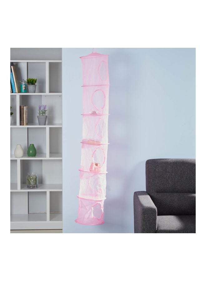 هوم بوكس سلّة تخزين شبكية بستة أقسام من كاتي وردي 156x26سم - Image 3