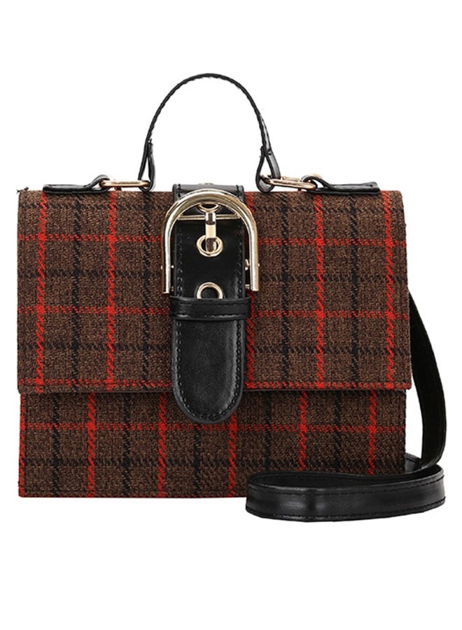 Fashion Plaid Retro Chic Crossbody Bag Multicolour  - Image 2