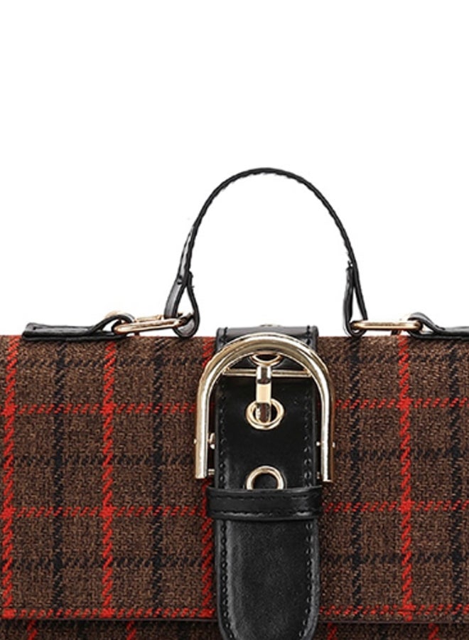 Fashion Plaid Retro Chic Crossbody Bag Multicolour  - Image 3