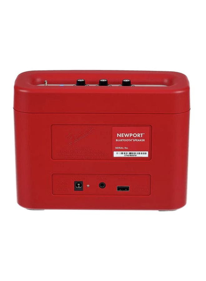 FENDER - Newport Portable Bluetooth Speaker Red/Silver - Image 1