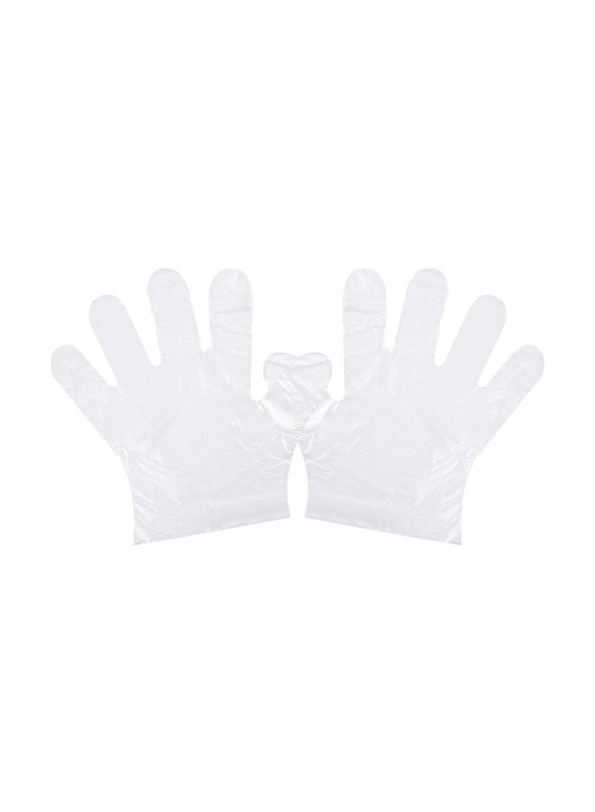 100-Piece Disposable Plastic Gloves Transparent 25x2x16cm - Image 1