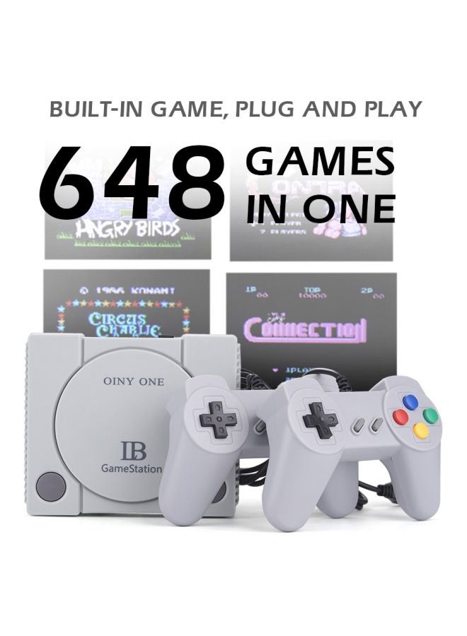 Generic - RS-70 Portable Wired Retro Game Station With 2 Player Handles Built-in 648 Classic Games - Image 1