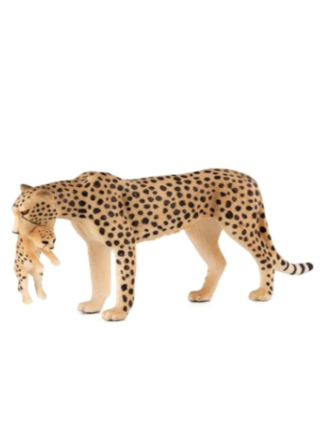 Mojo Animal Planet Female Cheetah With Cub Animal Figure
