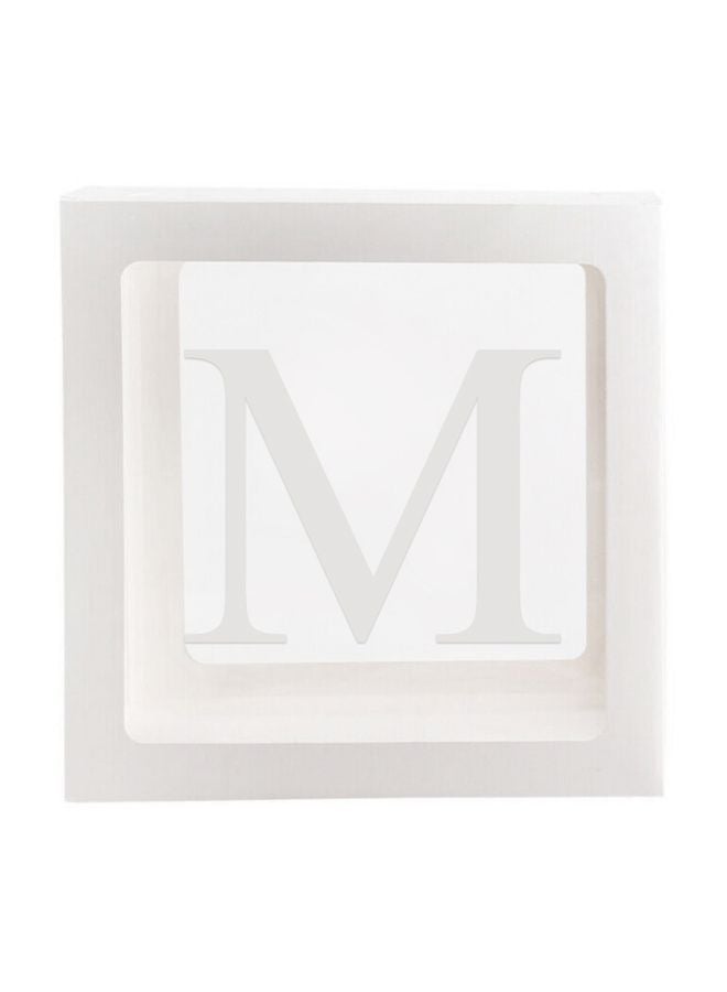Letter M Transparent Balloon Decoration Box DT1062 30x30x30cm  - Image 1