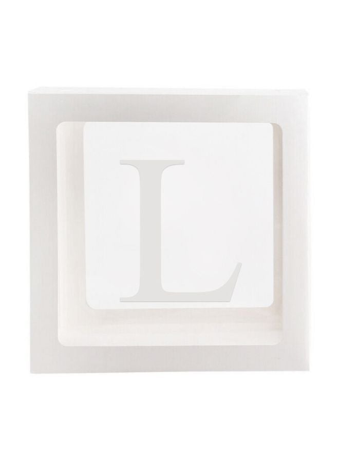 Letter L Transparent Balloon Decoration Box DT1063 30x30x30cm  - Image 1