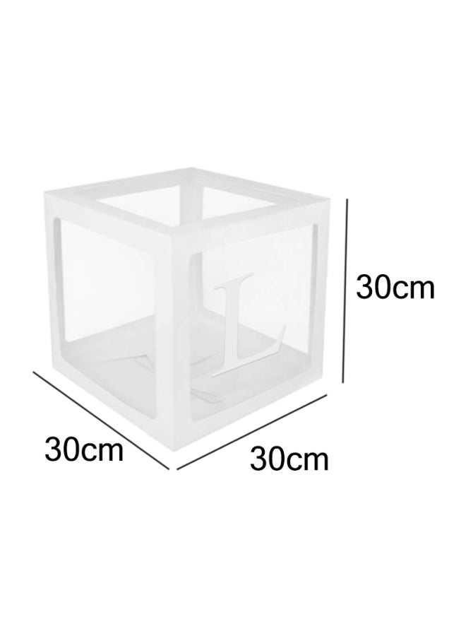Letter L Transparent Balloon Decoration Box DT1063 30x30x30cm  - Image 2