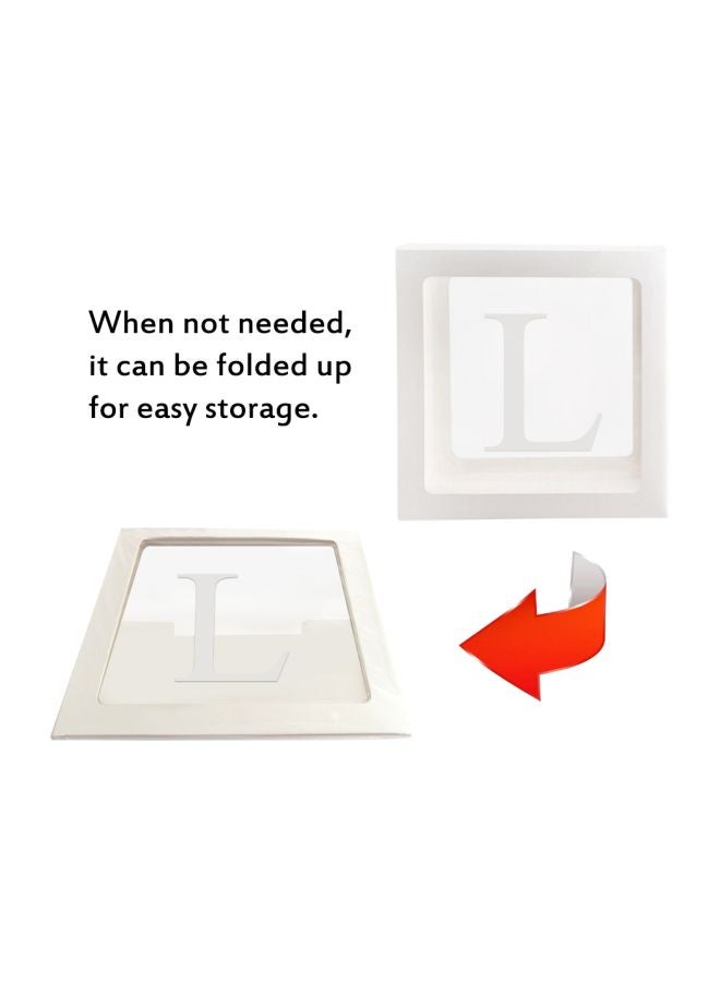 Letter L Transparent Balloon Decoration Box DT1063 30x30x30cm  - Image 4