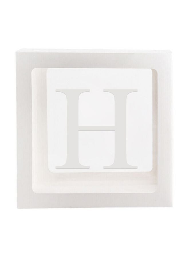 Letter H Transparent Balloon Decoration Box DT1067 30x30x30cm  - Image 1