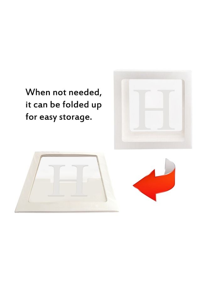 Letter H Transparent Balloon Decoration Box DT1067 30x30x30cm  - Image 3