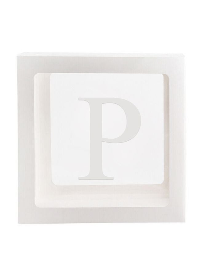 Letter P Transparent Balloon Decoration Box DT1059 30x1x30cm 