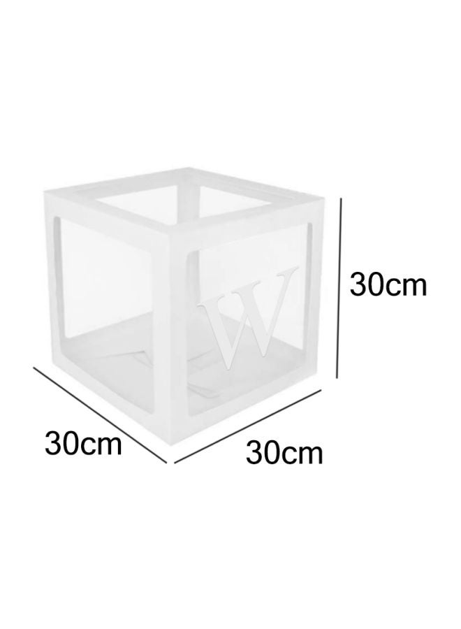 Letter W Designed Balloon Decoration Surprise Box DT1052 30x1x30cm  - Image 2
