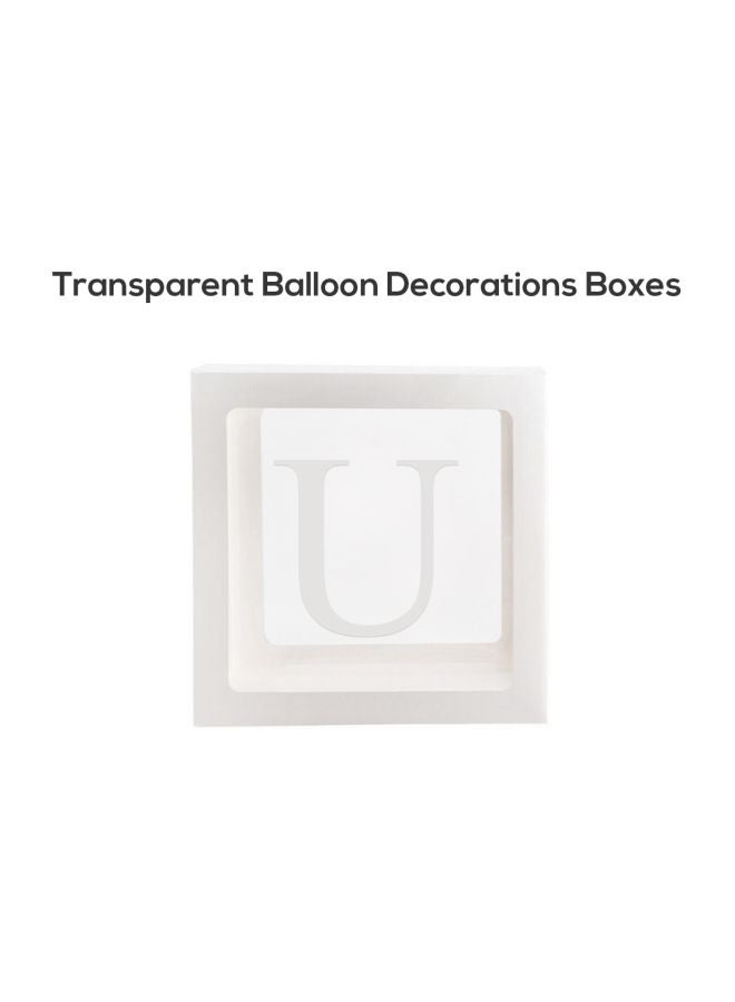 Letter V Designed Balloon Decoration Surprise Box DT1054 30x1x30cm  - Image 2