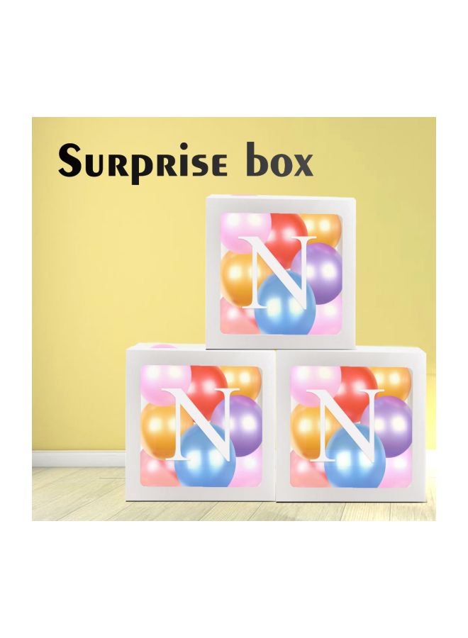 Letter N Transparent Balloon Decoration Box DT1061 30x1x30cm  - Image 2