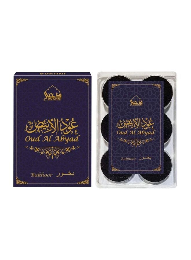 DUKHNI Pack Of 2 Oud Al Abyad Bakhoor Dark Brown 5x3.4x1.1inch - Image 1