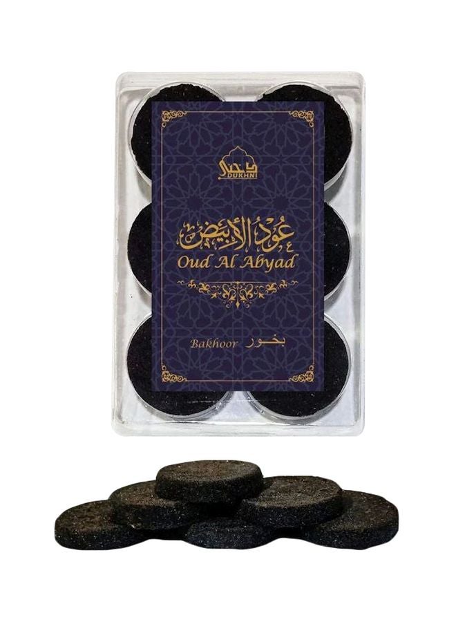 DUKHNI Pack Of 2 Oud Al Abyad Bakhoor Dark Brown 5x3.4x1.1inch - Image 2
