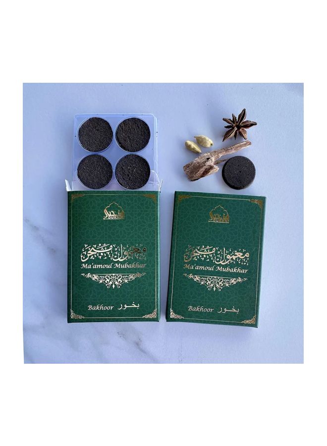 DUKHNI Pack Of 2 Maamoul Mubakhar Bakhoor Dark Brown 5x3.4x1.1inch - Image 2