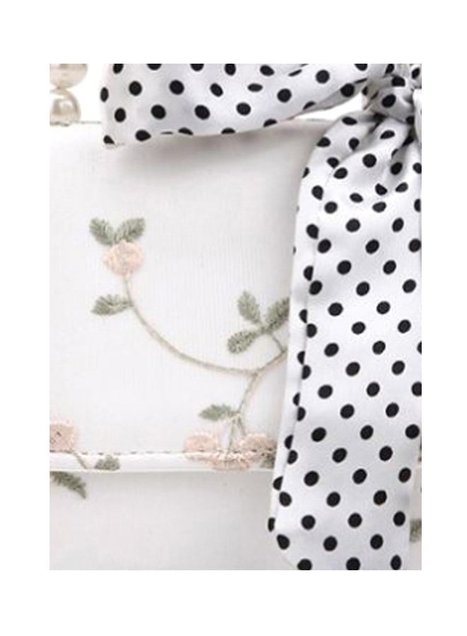 Floral Printed Crossbody Bag White  - Image 3