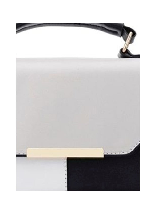Elegant Satchel Bag Grey/Black - Image 3
