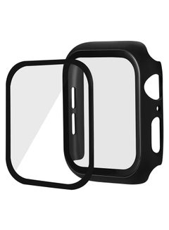 Ultra-Thin Hard Case Cover With Screen Protector For Apple Watch Series 5/4 Black/Clear