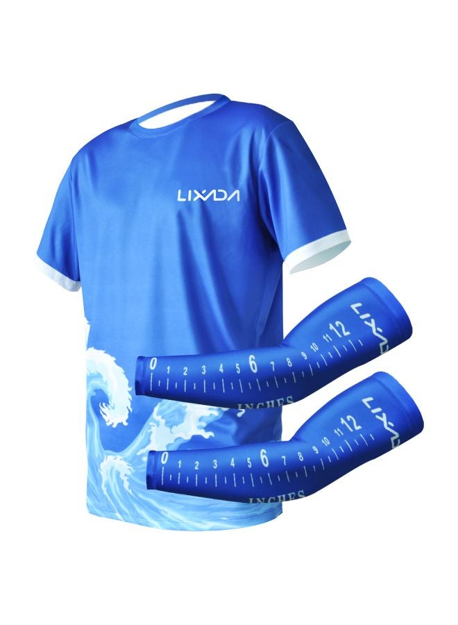 Generic Short Sleeves Fishing T-shirt With Arm Sleeves XXL  - Image 1