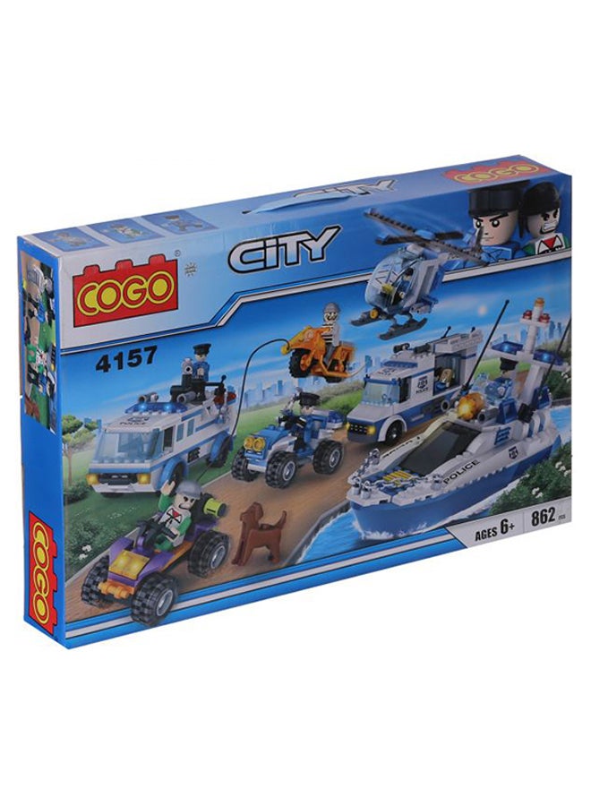 COGO 4157 City Police Building Set 6+ Years - Image 1