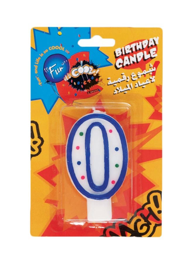 Fun - Number 0 Birthday Candle - Image 1