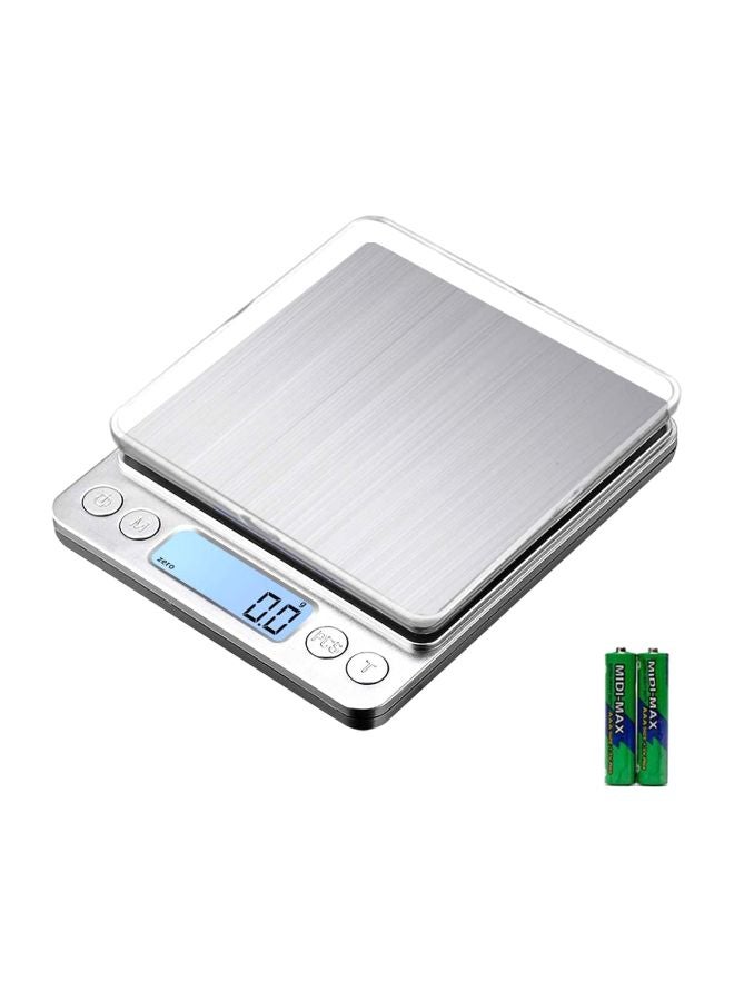 Digital Kitchen Scale Silver 5x4x0.6inch - Image 1