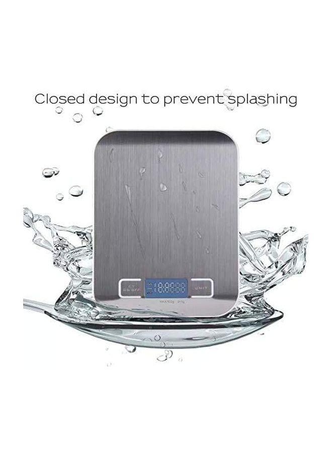 Digital Kitchen Scale Silver 5.5x7.1x.6inch - Image 2