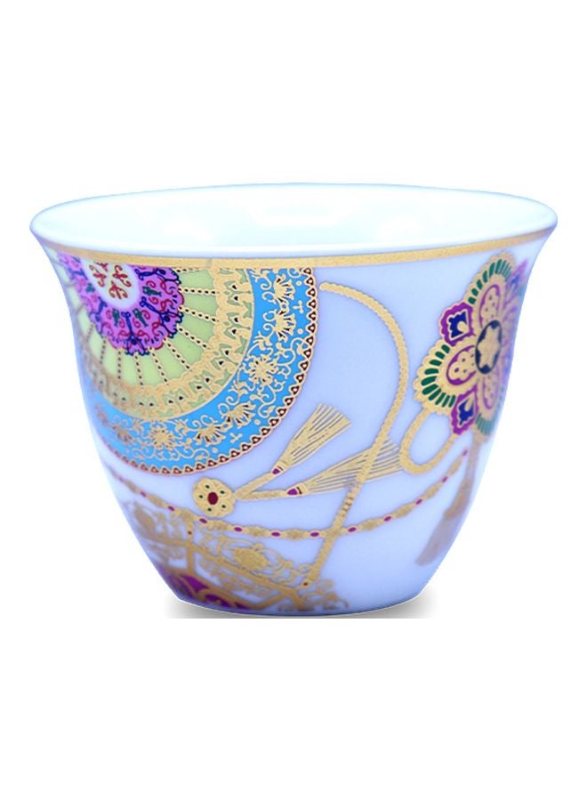 Bin-Shihoun-Abomar 12-Piece Coffee Set Green/Gold/White 80ml - Image 2