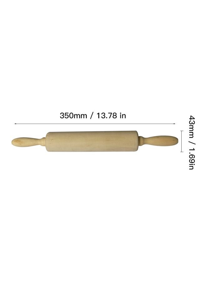 Wooden Rolling Pin Beige 37.0x5.0x5.0cm - Image 2