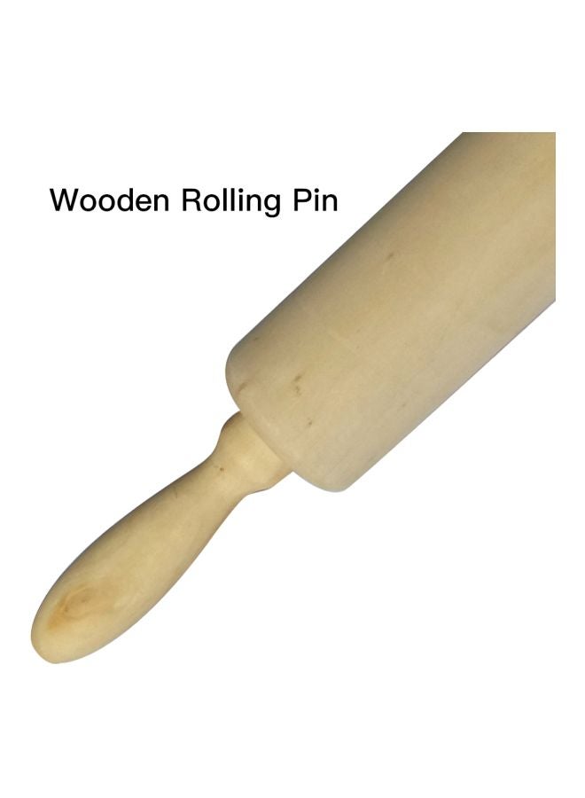Wooden Rolling Pin Beige 37.0x5.0x5.0cm - Image 5