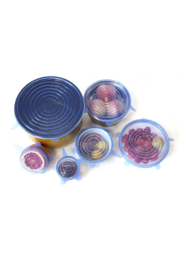 Generic 6-Piece Replacement  Silicone Lid Set Blue  - Image 2