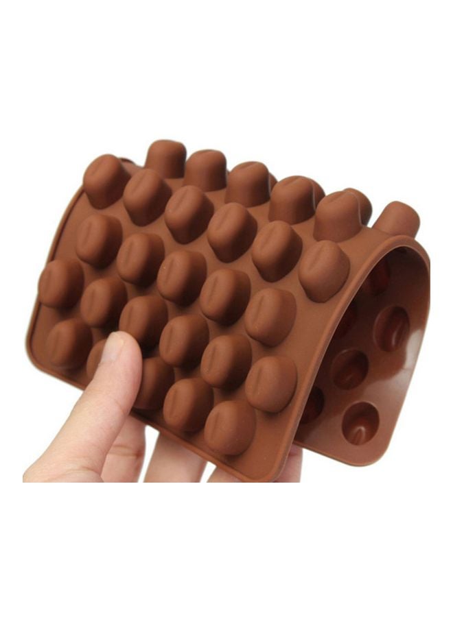 55-Cavity Silicone Pastry Mould Coffee 18.6x11x1.3centimeter  - Image 2