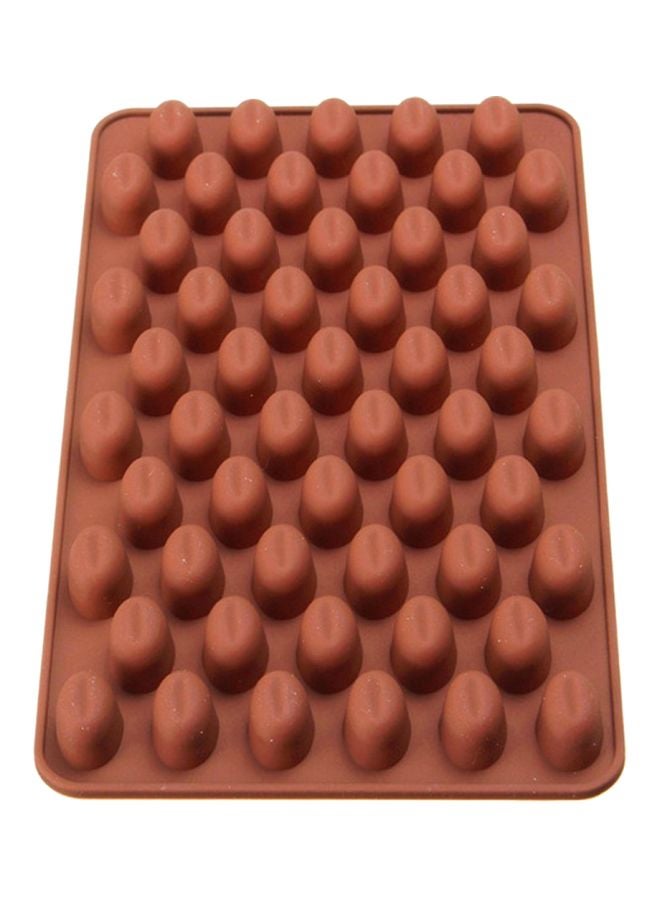55-Cavity Silicone Pastry Mould Coffee 18.6x11x1.3centimeter  - Image 1