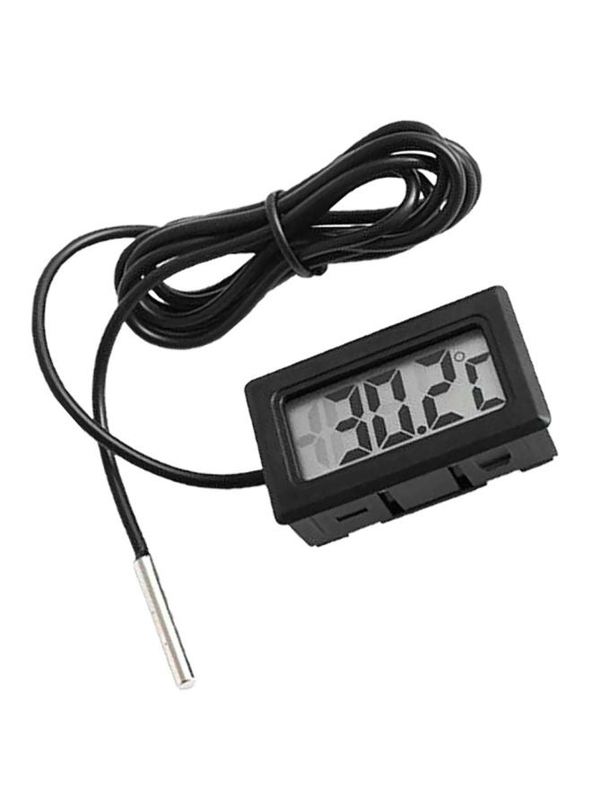 مقياس حرارة فهرنهايت بشاشة LCD إلكترونية رقمية أسود/ رمادي 47.6x28.4x15.5مم - Image 1
