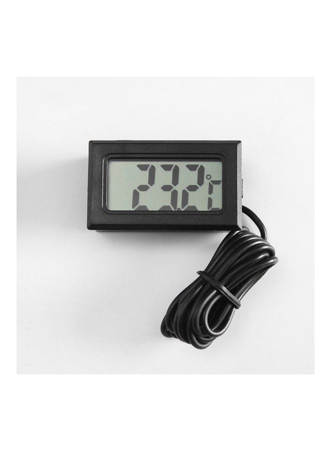 مقياس حرارة فهرنهايت بشاشة LCD إلكترونية رقمية أسود/ رمادي 47.6x28.4x15.5مم - Image 2