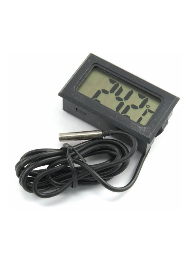 مقياس حرارة فهرنهايت بشاشة LCD إلكترونية رقمية أسود/ رمادي 47.6x28.4x15.5مم - Image 4