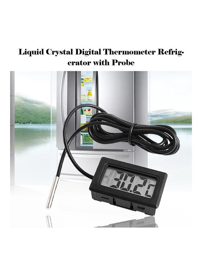 مقياس حرارة فهرنهايت بشاشة LCD إلكترونية رقمية أسود/ رمادي 47.6x28.4x15.5مم - Image 5