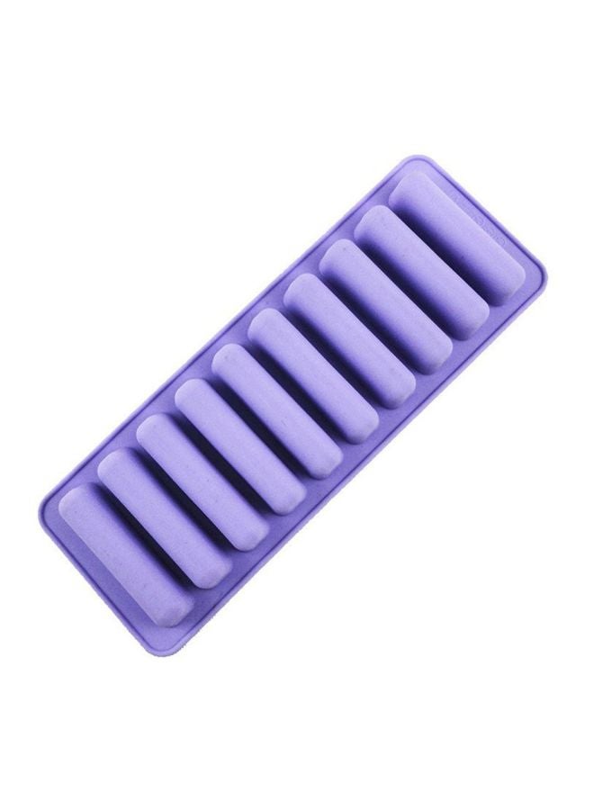 10-Grid Silicone Ice Tray Purple 25.5x9.2x1.8centimeter - v1589647733/N37805083A_2