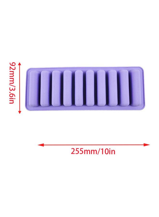 10-Grid Silicone Ice Tray Purple 25.5x9.2x1.8centimeter - v1589647734/N37805083A_6