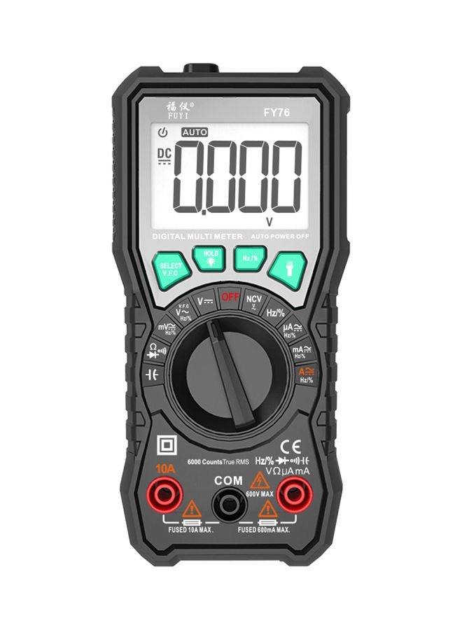 FUYI Dual Mode Auto Range Multimeter Black/Grey 14.5x6.8x4.5centimeter  - Image 1