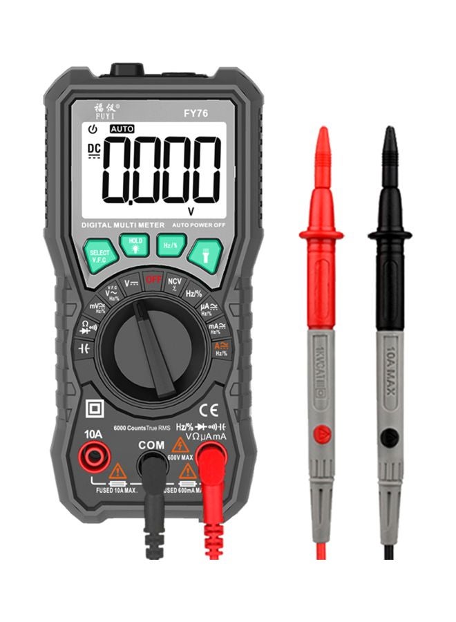 FUYI Dual Mode Auto Range Multimeter Black/Grey 14.5x6.8x4.5centimeter  - Image 5