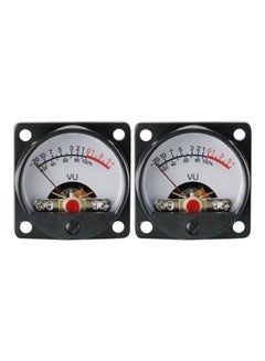 Generic 2-Piece Volume Unit Level Meter Black/White 10.5x7x7cm  - Image 1