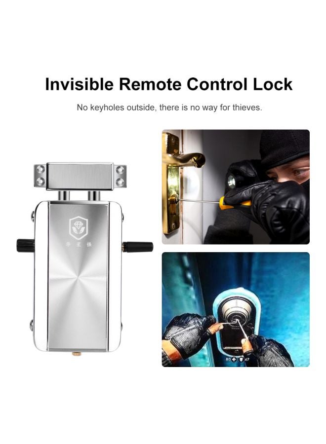 Remote Control Keyless Door Lock Silver 23x6.5x17cm  - Image 4