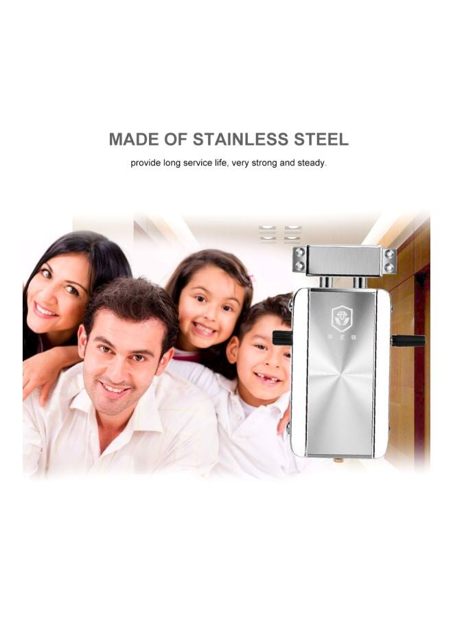 Remote Control Keyless Door Lock Silver 23x6.5x17cm  - Image 5
