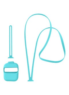 3-Piece Protective Case With Strap For Apple AirPods Cyan