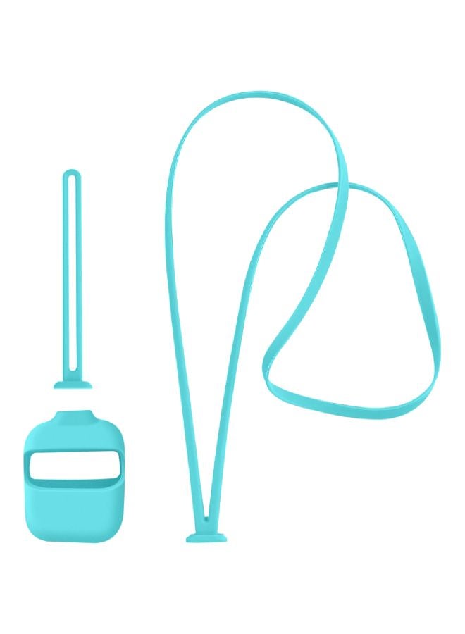 INEIX - 3-Piece Protective Case With Strap For Apple AirPods Cyan - Image 1